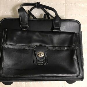 Samsonite Leather Unisex Business Laptop Bag